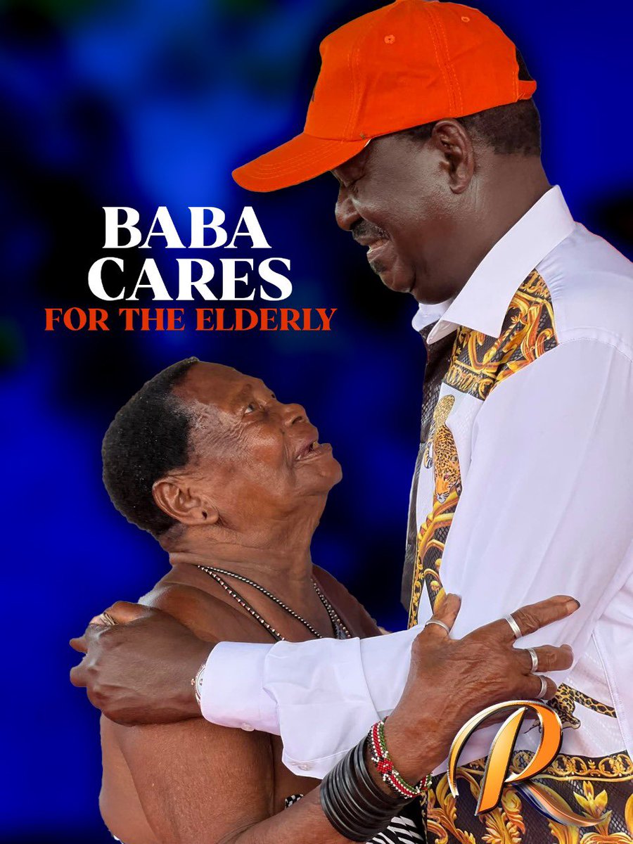 woimarateng's tweet photo. In whose hands are you safe? BABA! WHY? He cares for the elderly! The future of our children won't have to dream about more debts since #BabaCares.
#AzimioLaUmoja
#FlippingBlue https://t.co/C0LlFoddAg