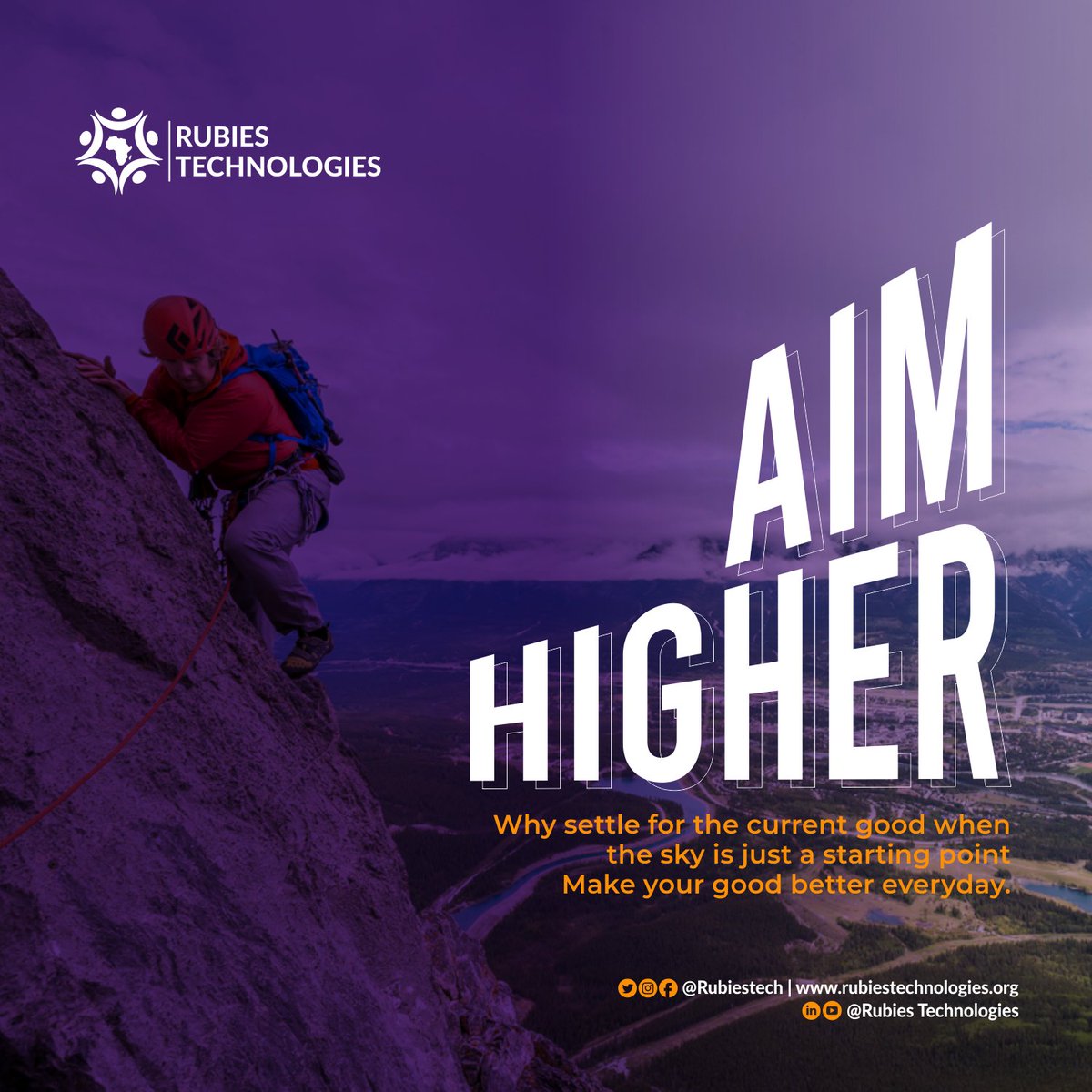 rubiestech's tweet photo. ''If you aim higher than you expect, you could reach higher than you dreamed"- Richard Branson

It's another Monday morning to get things done. Yesterday's glory is a challenge to unlock new opportunities

We teach kids coding

Visit https://t.co/PK2vmxd4Xj

#rubiestech #web3 https://t.co/N07TzQjoyP