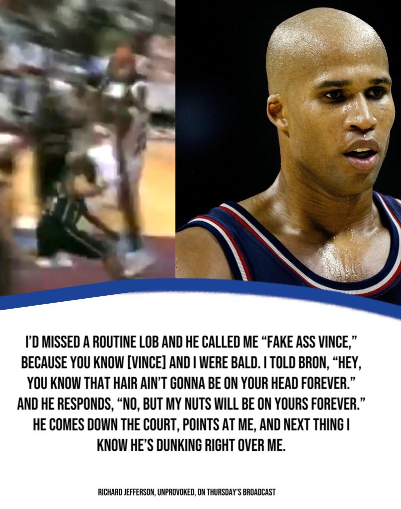 BallsackSports's tweet image. .@Rjeff24 details INCREDIBLE story of LeBron’s first poster over him in 2005