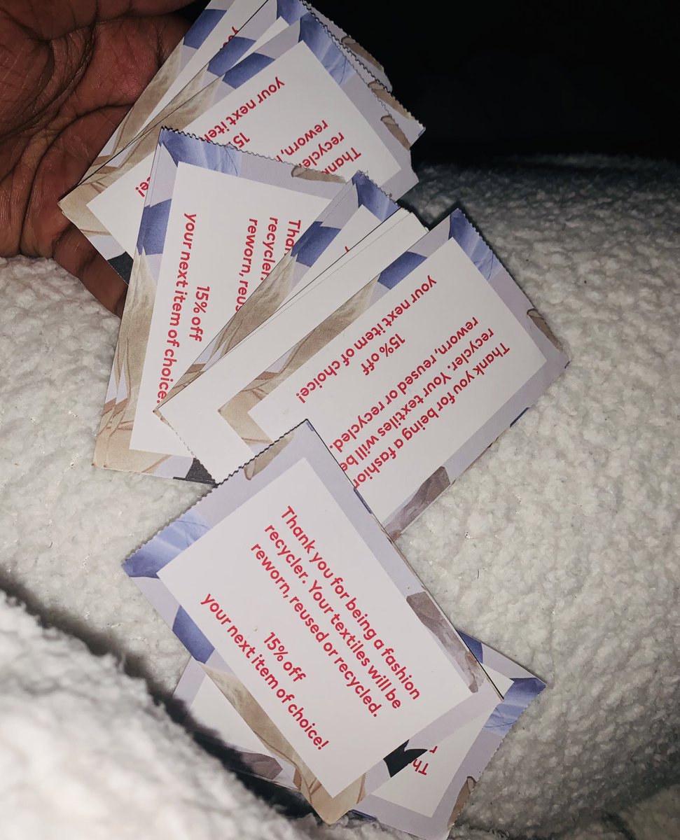 if you have old clothes, take them to your nearest H&amp;M and you will get these vouchers ❤️ i took 2 full refuse bags and i got 30 vouchers ☺️ #GirlTalkZA #GirlTalk