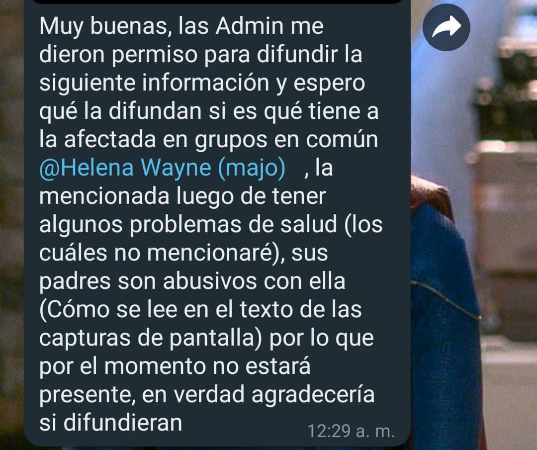 svnsetbarnes's tweet image. ⚠️ ATENCIÓN POR FAVOR⚠️
⚠️IMPORTANTE ⚠️

Damos conocimiento al público que nuestra compañera de rol llamada María José Sánchez de México/Guadalajara con el número terminado en 7838, es víctima de constantes abusos de parte de su familia, queremos hacer un llamado de ayuda para +