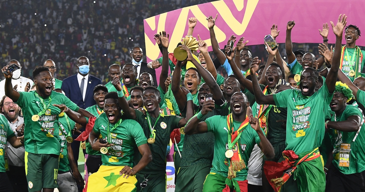 kilibet_ke's tweet photo. And the final whistle named them kings, congratulations to Senegal
#AFCON22
#KilibetKilaOdds https://t.co/cUJfxNgogg