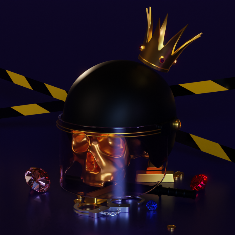 Starboooze's tweet photo. New artwork will be available at @rarible soon!
It's about an authority which is made of black rubber.

#NFT #NFTs #NFTCommunity #nftart #NFTProject #3D #3dart #3dmodeling #3DNFT #blender #blender3d #cycles #Helmet https://t.co/JQzcMsZuwa