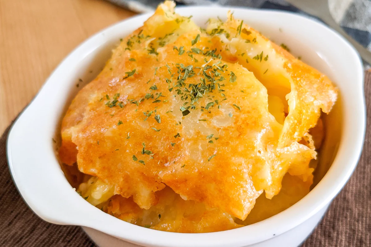 「超絶品！ポテトグラタン」じゃがいもがほくほくで美味しそう。