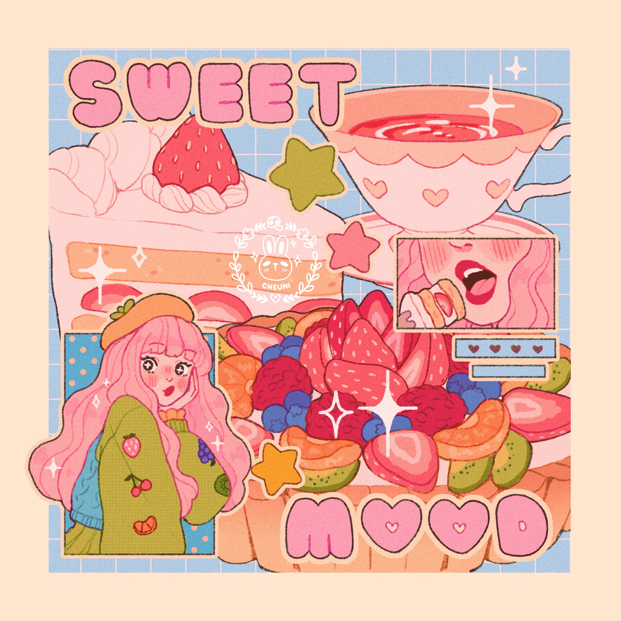 🌷 Chai 🌷RESTOCKING SHOP ~ on Twitter: "Sweet Mood~ 🍰 #art #illustration ...