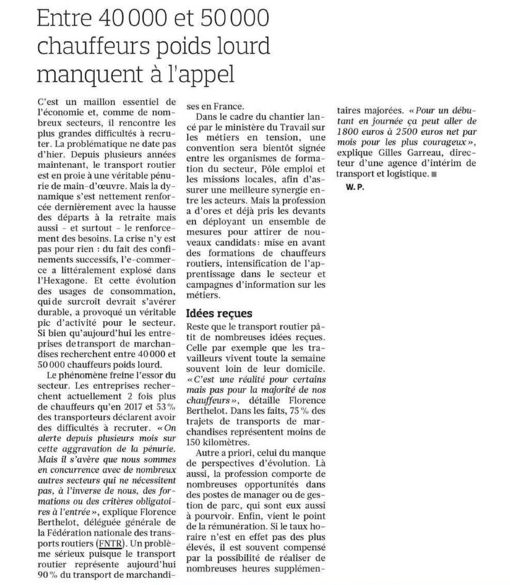Le secteur du transport routier est en proie à une véritable pénurie de main-d’œuvre : « On alerte depuis plusieurs mois... » rappelle Florence Berthelot, Déléguée Générale de la <a href="/FNTR/">FNTR</a> 👉 lefigaro.fr/conjoncture/en…
