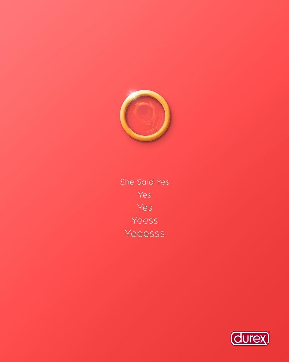 Brilliant concept, even better copywriting! 💍🤣❤️🍆

Created by JWT Metro agency for Valentine's Day.

#Durex #Valentines #Marketing