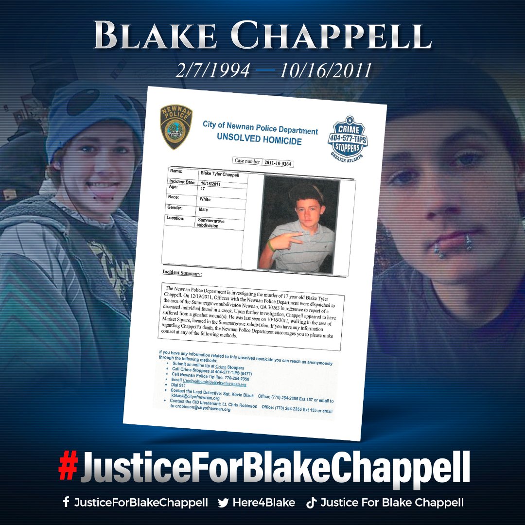 Here4Blake's tweet photo. #BlueForBlake #JusticeForBlakeChappell https://t.co/CkzmxlxW0T