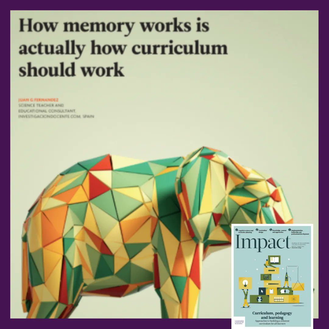 In our latest issue of Impact, Juan Fernandez shares how cognitive science can be used in curriculum design.

Read it on our new MyCollege: buff.ly/34iprbh
