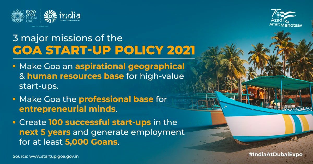 #Goa has one of the best #StartupPolicy in the country.

Let us make Goa #Swayampurna #Atmanirbhar under the leadership of @narendramodi @DrPramodPSawant