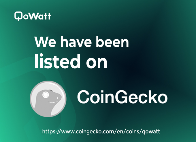 QoWattEcosystem's tweet photo. 🚨New Listing for QoWatt 🌱

We are excited to announce you that we are listed on @Coingecko 🚀

➡️https://t.co/KogDBPNtDN

@coingecko @ElrondNetwork
 $QWT #QoWatters https://t.co/XvwuoJOTrk