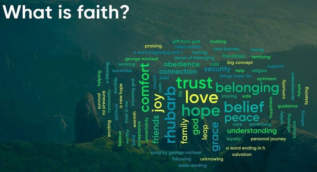 Thank you to everyone that helped out last night and everyone that came along. We had a great time worshipping and sharing our thoughts on faith with you. We created a word cloud on faith and found it really interesting to hear what people thought faith … instagr.am/p/CZq0rb2grlt/