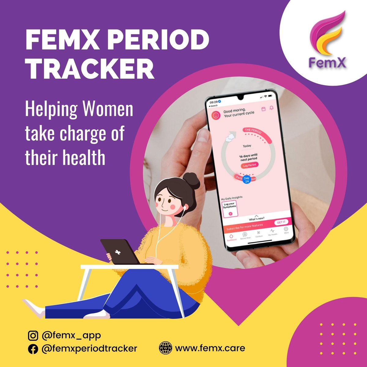 FemX Period Tracker tweet media