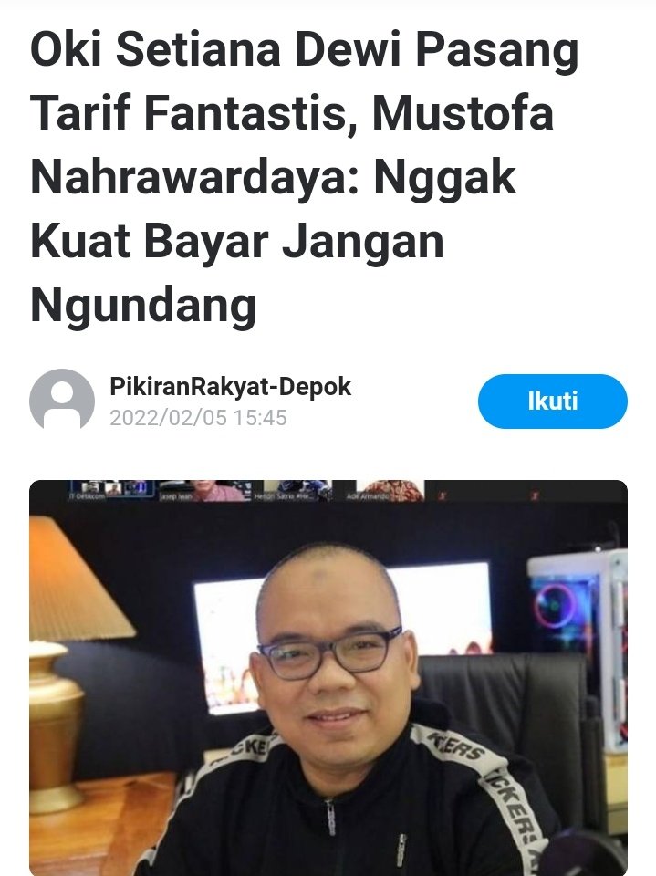 Tolong ya orang2 miskin tau diri,
jgn pernah ngimpi ngundang pembicara mahal
.
.
Cc <a href="/TofaTofa_id/">MUSTOFA NAHRAWARDAYA</a>