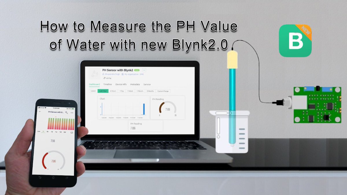 itsbhupendra's tweet image. Interfacing of PH Sensor with Blynk2.0 using NuttyFi, NodeMCU &amp;amp; ESP32 with Programming code- DIY
youtu.be/gP3sQuGEj7A
#phsensor #phvalue #safewater #urbanwater #smedehradun #iot #nodemcu -#esp8266 #esp32 #nuttyfi