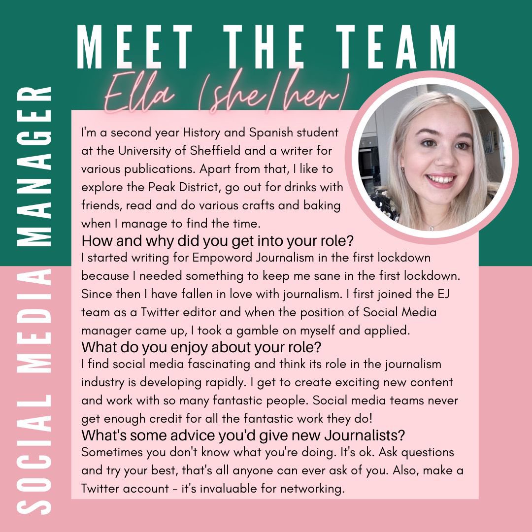 empowordjournos's tweet photo. Meet the editors! Here to introduce themselves is the lovely @ellagilbertx, the brains behind all our social medias, and Lauren, our Admin Editor who makes sure everything runs smoothly!✨💗 https://t.co/Zov8N0wNwH