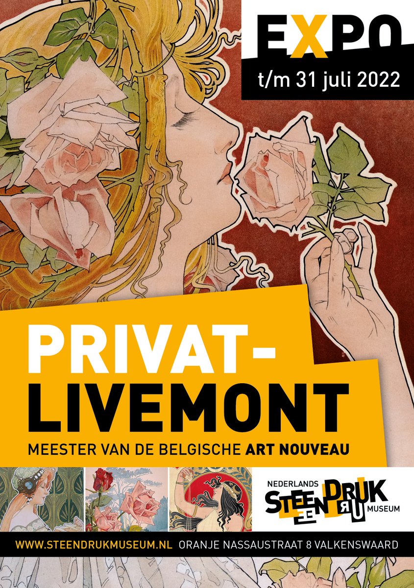 Fijn dat de musea weer open zijn! Dit is de eerste expositie die ik wil zien. Henri Privat-Livemont, meester van de Belgische #ArtNouveau, vanaf 15 februari in het Steendrukmuseum in Valkenswaard. steendrukmuseum.nl/nl/activiteite…