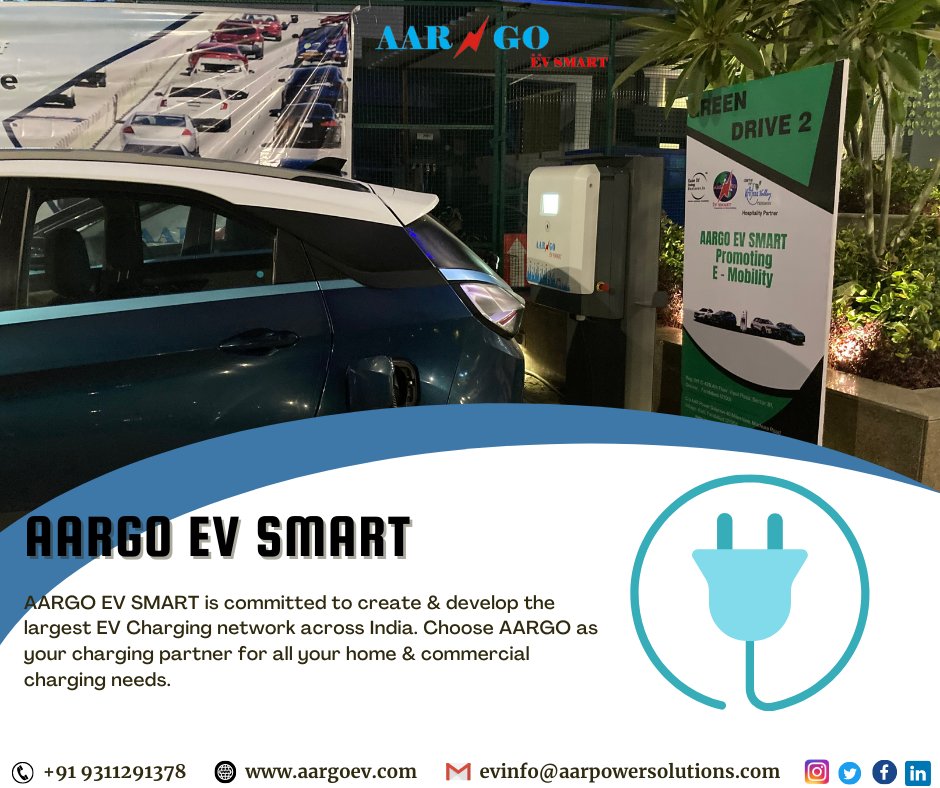 AargoEV's tweet photo. AARGO EV SMART is committed to create & develop the largest EV Charging network across #India. Choose #AARGO as your charging #partner for all your home & commercial charging needs.
#aargoevsmart #electricvehiclechargingstation #electriccar #evchargingstation #aargoev #evcs https://t.co/92lTIdzHR2