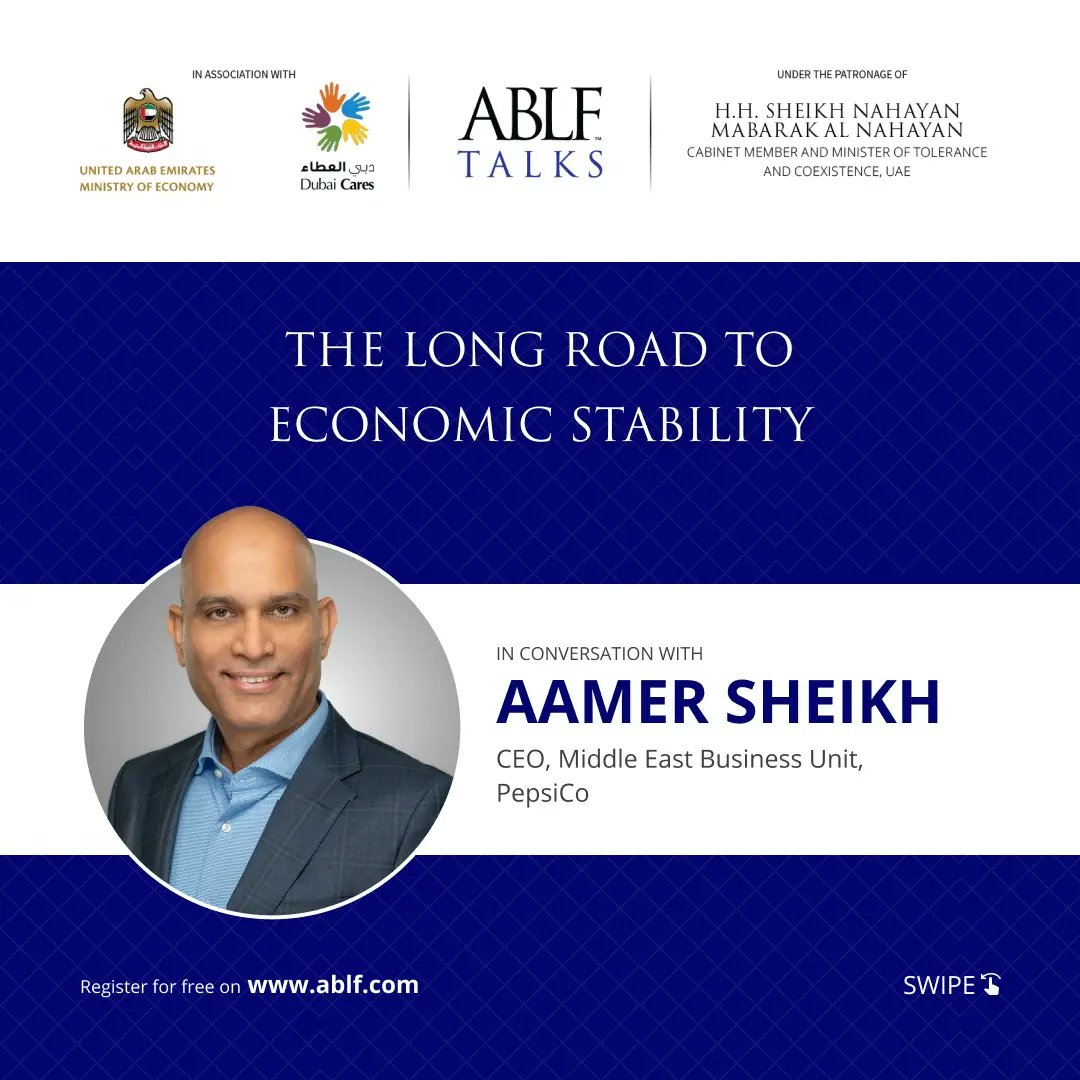 ablf's tweet photo. This February 8th, at 2pm (GMT+4), join us virtually at the ABLF City to discuss a range of issues from Technology to Economic recovery to Media sector challenges. Industry veterans from IBM,CNBC Arabia, Khaleej Times, Zee Network, and Zand share their views.

#ablftalks #leaders https://t.co/YfPsOmBpKW
