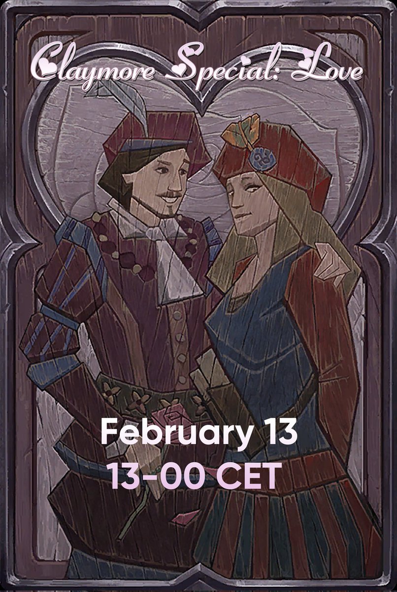 Next weekend, on the 13th of February, we'll hold a special event, called Claymore Special Love: 2022

It's a new format, that may be interesting for all home brewers as well as those tired of playing against Meta. 

Challonge page: claymore.challonge.com

More info below ⬇️