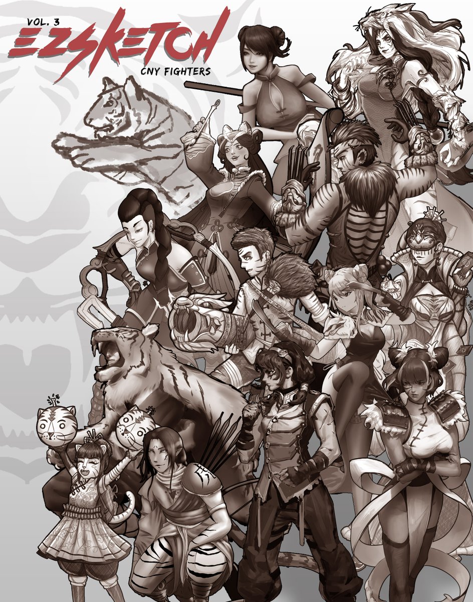 KardboardArt's tweet photo. HAPPY CHINESE NEW YEAR!

We did another Collab.

Big thanks to @polsiteart  for compiling

@tiffie_sketch @Bryuenart @artoferich @hellwontbear @Fierying @kiropiq @RyoAlouette

#digitalart #chinesenewyear2022 #fighter #yearofthetiger #collaboration #hobodraws #1percent https://t.co/yW6cwHSm35