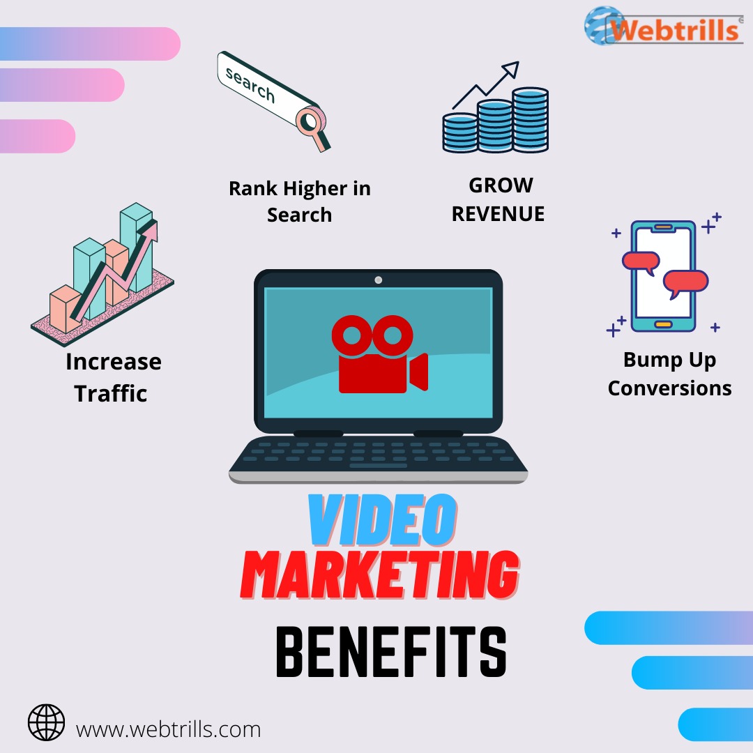 Benefits of video marketing.

webtrills.com

#webtrills #videomarketing #benefits #increasetraffic #highrevenue  #highersearch #digitalmarketing
