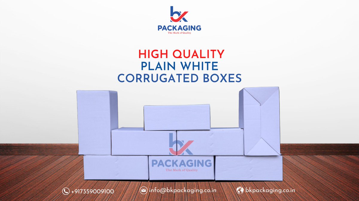 packaging_b's tweet image. Our High quality Plain White Corrugated Boxes.
Give us Call on +91-7359009100.
Visit bkpackaging.co.in for more Details.
Mail us on: info@bkpackaging.co.in
.
.
.
#whiteboxes #plainboxes  #CorrugatedBox #customizedbox #customizedpacking #customizedpackaging