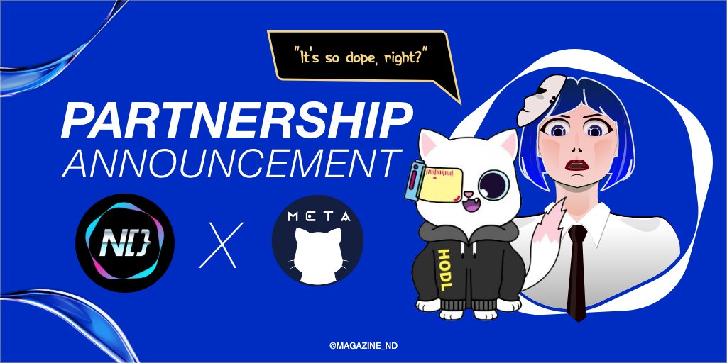 NFTND_official's tweet photo. 💫ND X MCU 파트너십 체결공지
ND Sheeps Club과 @MetaCats_club 의 파트너십을 체결을 공지드립니다. MCU는 독보적인 IP를 보유한 프로젝트입니다
MCU와 NSC의 로드맵 속 다양한 메타버스 콘텐츠의 콜라보 및 1분기 오픈 예정인 ND 매거진 언론지 콘텐츠 제공 등 다양한 협력을 진행할 예정입니다. https://t.co/YNbnLtzF5j