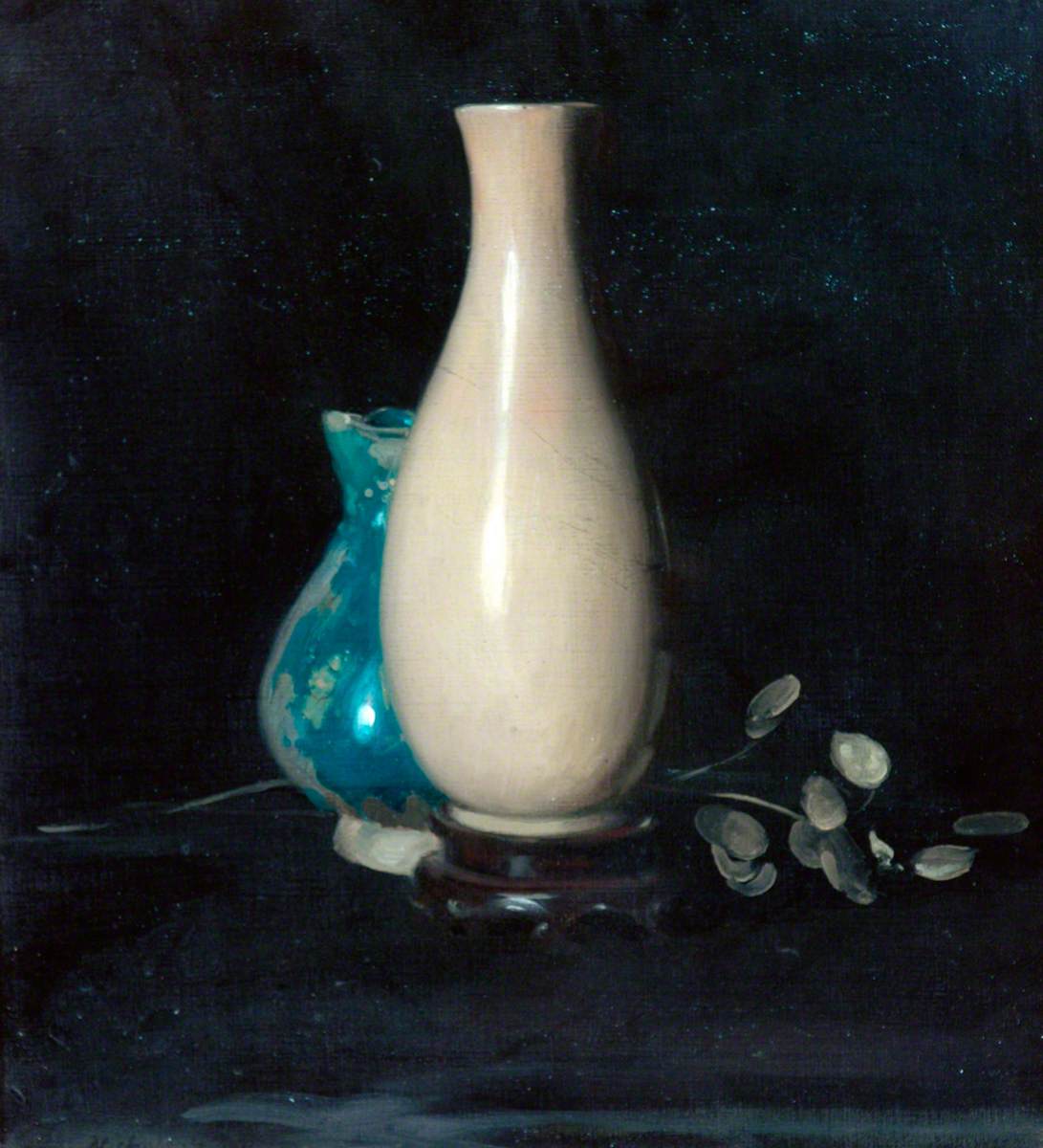 AliceStrang's tweet photo. William Nicholson (1872-1949) was born on this day 150 years ago in Newark-on-Trent. He lived @rdeanheritage, was a @royalacademy Associate Member and was a @PastelSociety &amp; @RP_portraits exhibitor. This is his The Chinese Vase, 1911, purchased by @BradfordMuseums in 1924. #BOTD https://t.co/9DGmrE3DcC