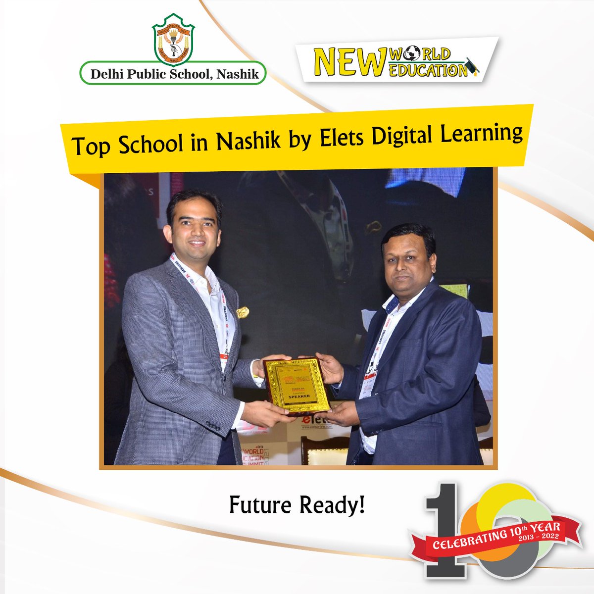 We are extremely proud &amp; honoured to announce that DPS Nashik has been ranked as the Top School in Nashik by Elets Digital Learning.Elets Digital Learning is Asia's premier magazine for ICT Education.DPS Nashik has been ranked as the top school amongst all the schools in Nashik.
