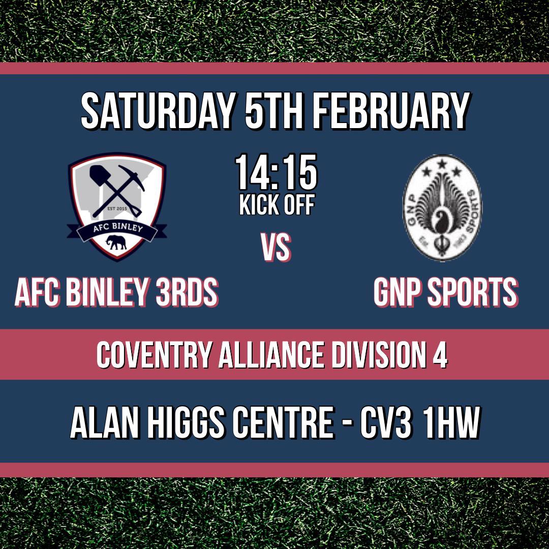 💙⚽️Match Day ⚽️💙

⚽️ No game for the Reserves this weekend⚽️
 
AFC Binley 3rds Vs <a href="/GNP_SPORTS_FC/">GNP SPORTS FC</a> <a href="/GreavesEdwin/">Edwin Greaves</a> <a href="/MrDaveWatkins/">Dave Watkins</a> #UTB