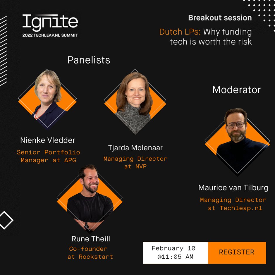 💥 Recent data shows that Dutch LPs underinvest in overperforming asset class of innovative new tech. Join my @techleapnl breakout for data, learnings, best practices and next steps to change

🎟 Sign up: events.techleap.nl/ignite-summit-…