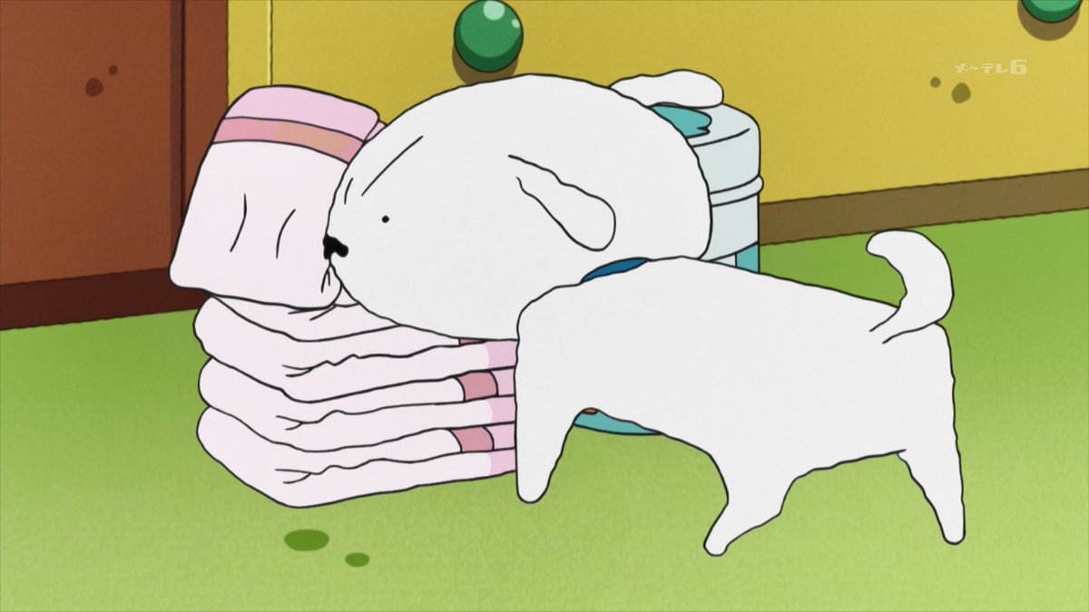 おむつ替えも出来るとか有能犬すぎるだろ・・・ #kureshin #クレヨン