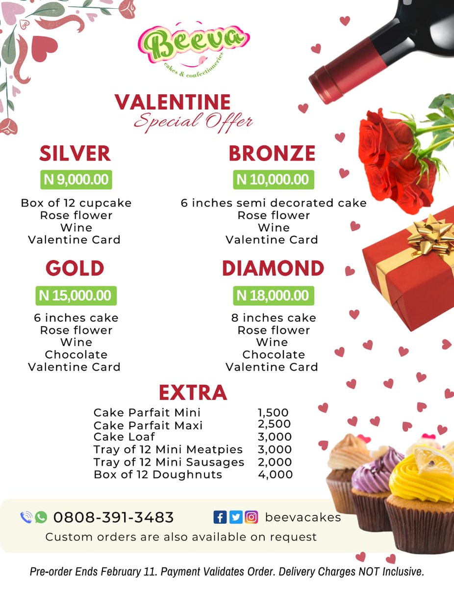 beevacakes's tweet photo. Less than 10days to valentine's day.. Still taking orders for that special one😍😍 https://t.co/h3YcfJj0am