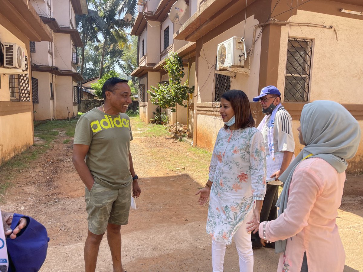 CecilleSupermom's tweet photo. Door-to-door campaign in #TaleigaoConstituency.

Loving the feedback I am receiving from the people of #TaleigaoConstituency.

@AAPGoa @AamAadmiParty 

#Cecille4Taleigao #AAP4Taleigao #AAPCares #GoaElections #GoaElections2022 https://t.co/Go6LrhOvMg