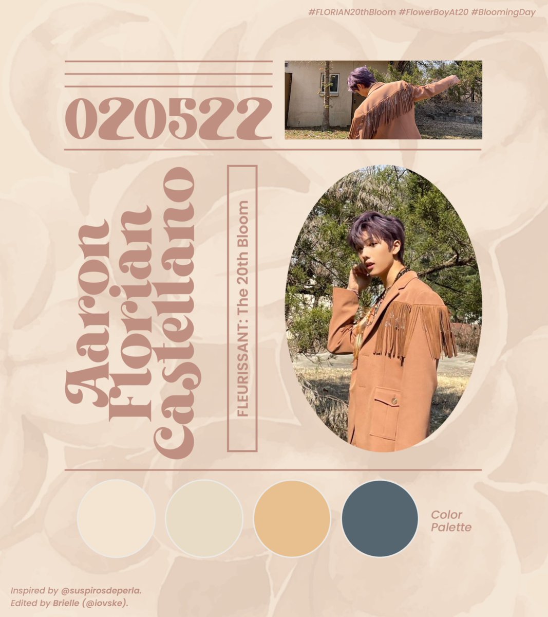 ⠀

﹫florisant  posted  an  update !
2O22년 O2월 O5일 ╱ 4:OO PM.
⠀
❛ happy aaron day, yeorobun! 😼
#FLORIAN20thBloom
#FlowerBoyAt20
#BloomingDay

⠀
