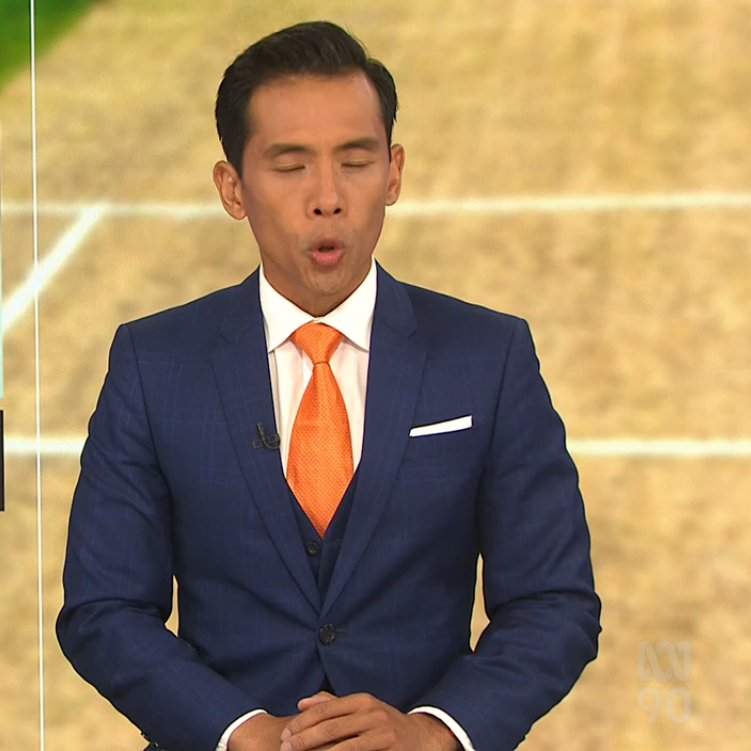 TooheyMatthew's tweet photo. Taking a break from #ABCcanberra to avoid coverage of the anti-whatever-the-fuck-it-is-they-are-protesting dickheads in #Canberra.
Will give a pass to The Blue Suit for that lovely tie and the waistcoat and pocket decoration.
#GenderBalancingClothingCommentary
#ABCvictoria https://t.co/u8Ys7Aiaof