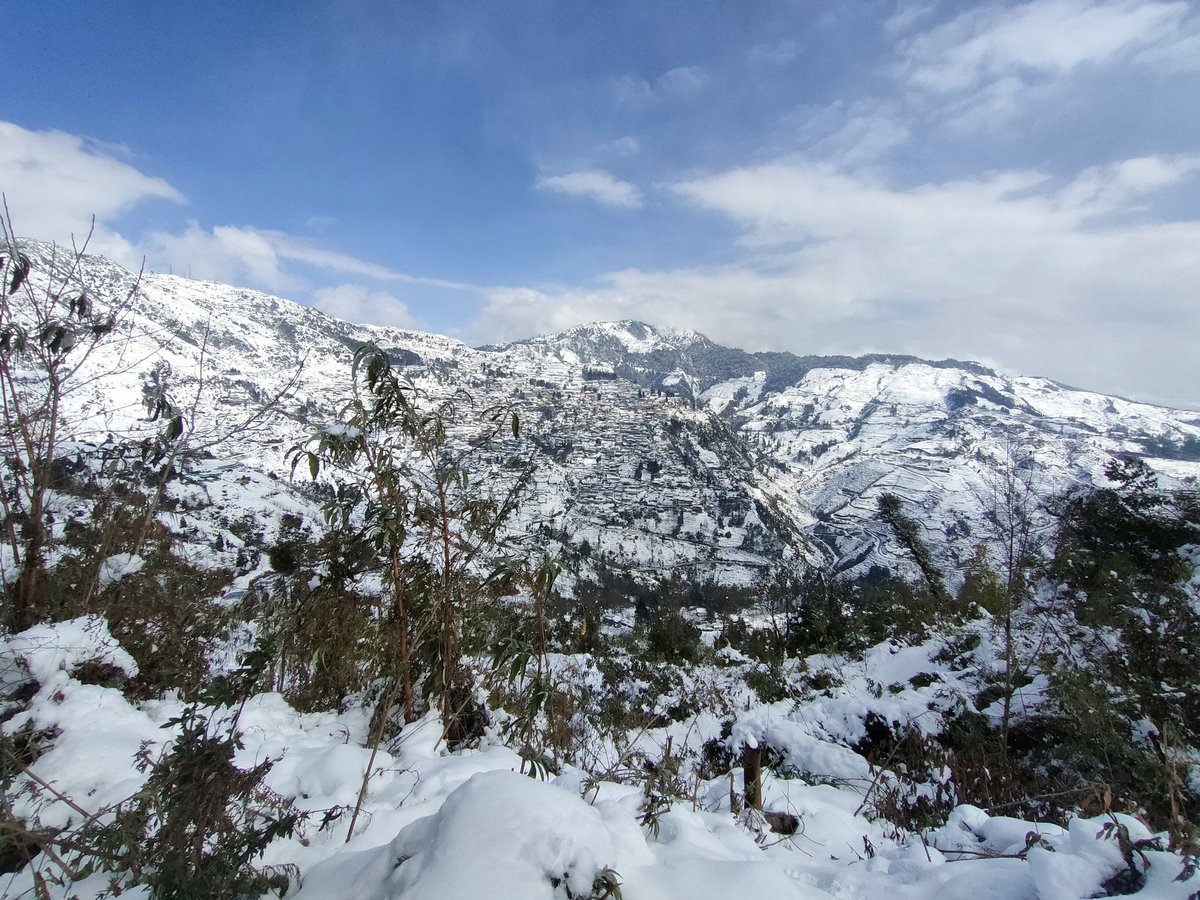 EastMojo's tweet photo. Beautiful Bomdila town in West Kameng District of Arunachal Pradesh draped in snow.

📸@FemPao https://t.co/iMQad8zanQ