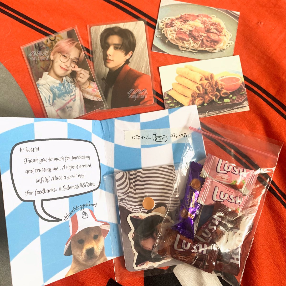 jeikeuya's tweet photo. π #buynasea!
waaaah jake and sunoo came home β‘ thank you sa pa-shanghai and spaghetti π thank you so much for packing it securely β‘ βtil the next budol mwa
β‘ @heetdoggokkart @_seongtteok β‘
#SalamatHEEtdog π https://t.co/P1h1YKgFhh