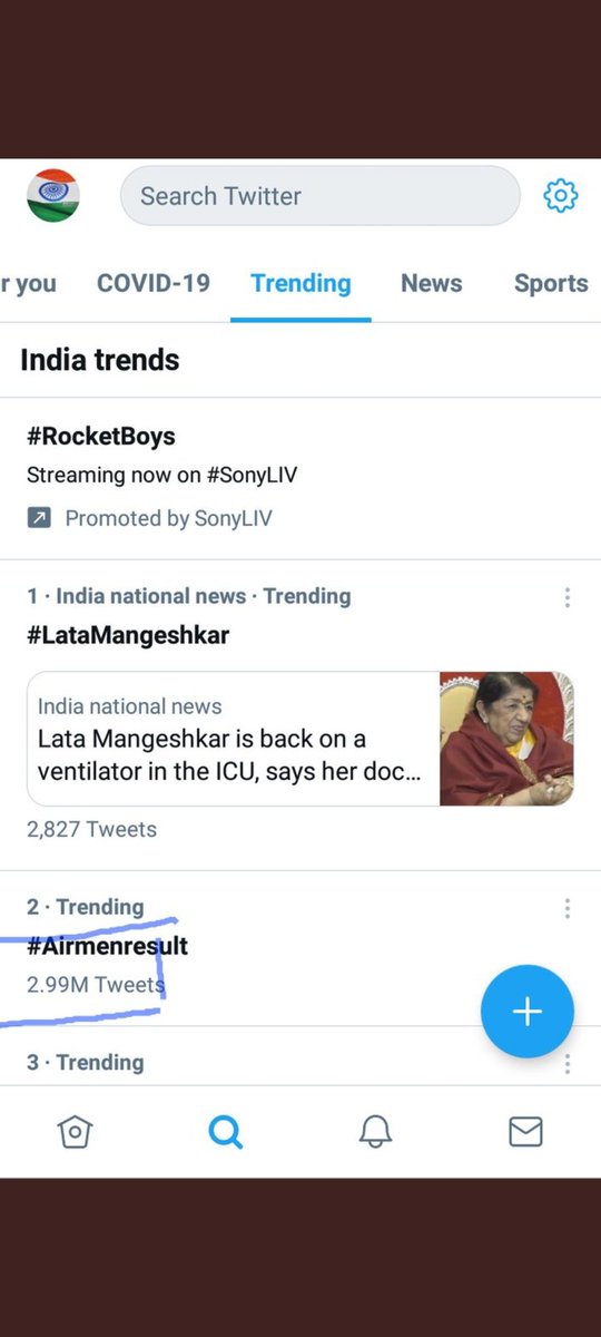 Bharatjat271's tweet photo. Look at here friendz... The number of tweets is decreasing....
After reaching 3.13M , it is at 2.99M.
They are trying to make our voice lesser...

#Airmenresult  ✊🔥🔥✊#Airmenresult#Airmenresult https://t.co/ppNMCj9soj