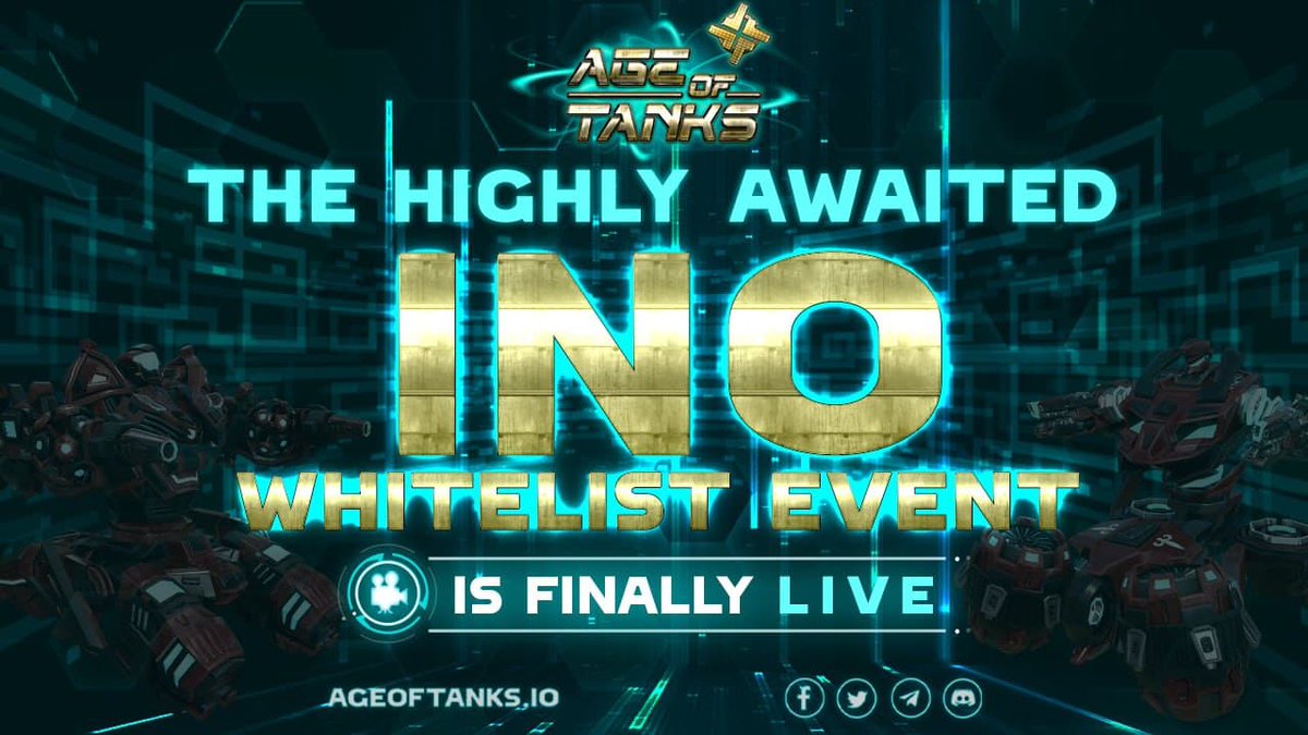 📣INO WHITELIST EVENT IS NOW LIVE!🚀 Ready to own #AgeofTanks NFTs for real to dominate #EarthZeroMetaverse?💥 🏆Win a spot now! Complete Tasks😎sweepwidget.com/view/49846-zao… Event Medium Details bit.ly/3AZhgwi Event ends on 10th Feb, 11.59pm UTC!