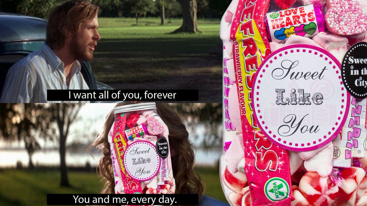 I wish Ryan Gosling would look at me the way he looks at our Sweet Like You jar 😞

Who can blame him - filled with mallow, chocolate, and gummy hearts... I think I might be in love!

Shop here
bit.ly/3r5vmsU

#valentines #gift #sweets #candy