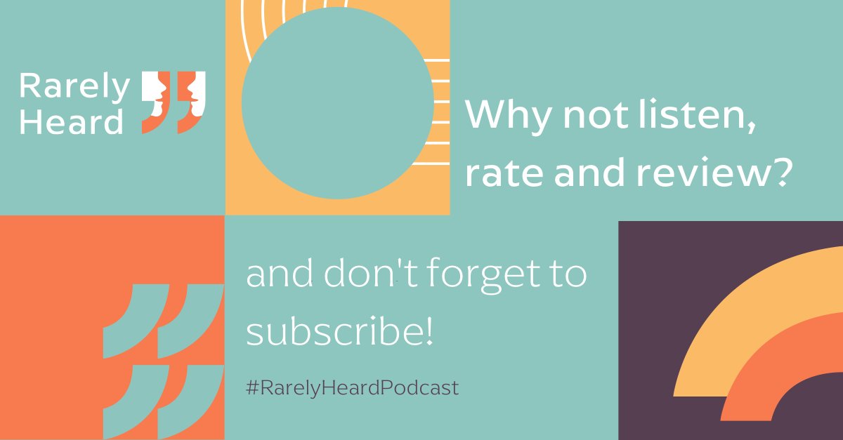 1/2
Listen here: rarelyheard.org

Ep1️⃣:'It just takes time and I wish I’d had somebody telling me that'- @Shelley_Simmo
Ep2️⃣:'I wanted my boys to remember me laughing with Ethan, not crying with Ethan.'- <a href="/ItsMe__Ethan/">itsme&ethan</a>
Ep3️⃣:'It will bring out the best in you'-<a href="/Danwhite1972/">Dan White : Disability Campaigner / Author / ♿️</a>