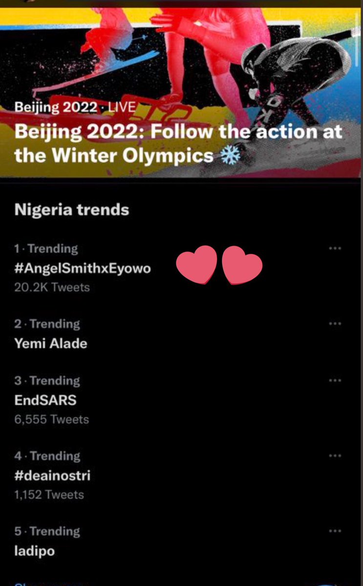 CruzVeee's tweet photo. Yesterday haters made sure they ate 3 square meals on top our tags, so we won’t be able to trend one of our baby big achievement. But God came through, at the end we took over that #1 spot in Nigeria💪🏼as the RHGS base that we are👼

#AngelSmithxEyowo
#TheBetterBank
#AngelJBSmith https://t.co/YMqwpyastH