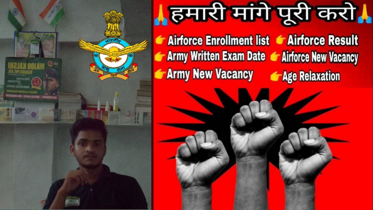 adarsh_drdz's tweet photo. Give airforce result
Give next vacancy
Give age relaxation
#Airmenresult https://t.co/oBYkMT4ynK