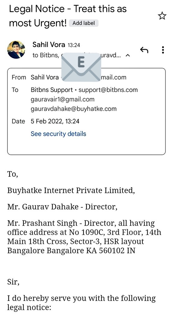 <a href="/bitbns/">BNS</a> Reply to the notice