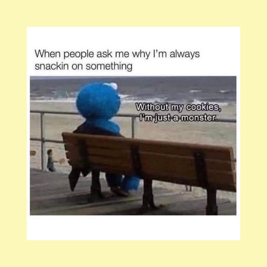 RoyalEssenceCo's tweet photo. Give me the 🍪 before I become just a monster 🥲⁠
⁠
credit: @mytherapistsays https://t.co/DlBx7qo1jf