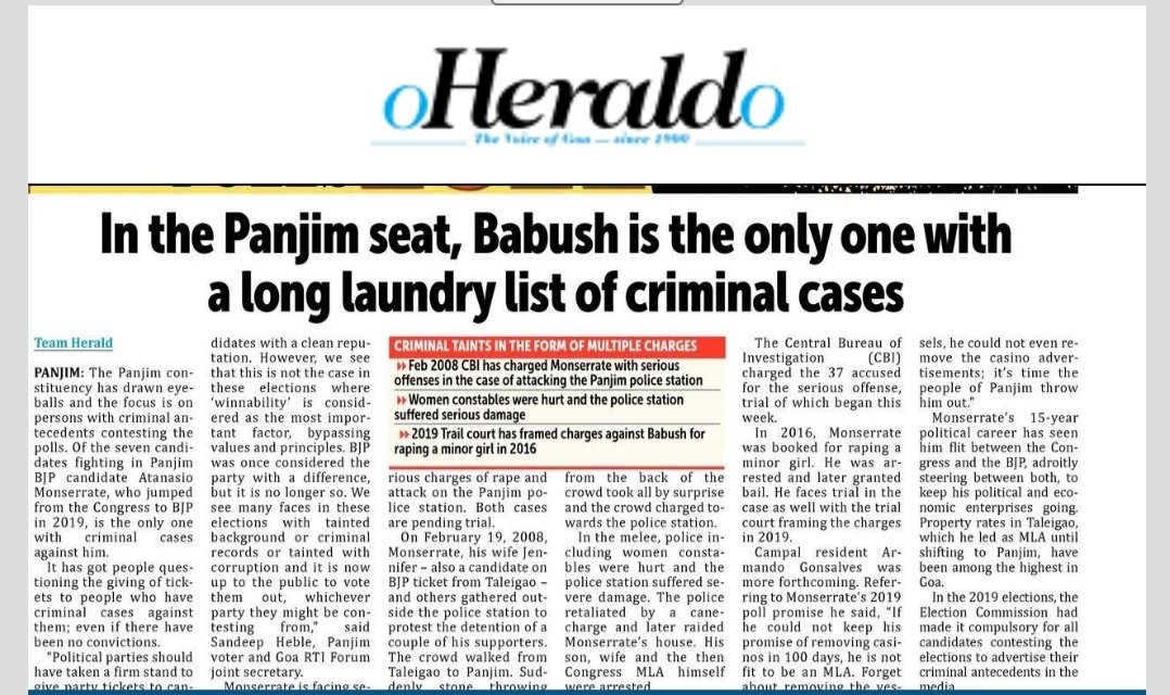 GoaArmando's tweet photo. Babush needs to be jettisoned NOW! We don't need legislators of dubious character. #JettisonEvil #VoteOutEvil #VoteForLove #GoaElections2022 #Elections2022 #Goa #Goenkarponn #NoToGoenkarponn https://t.co/kLPY5EiwJn