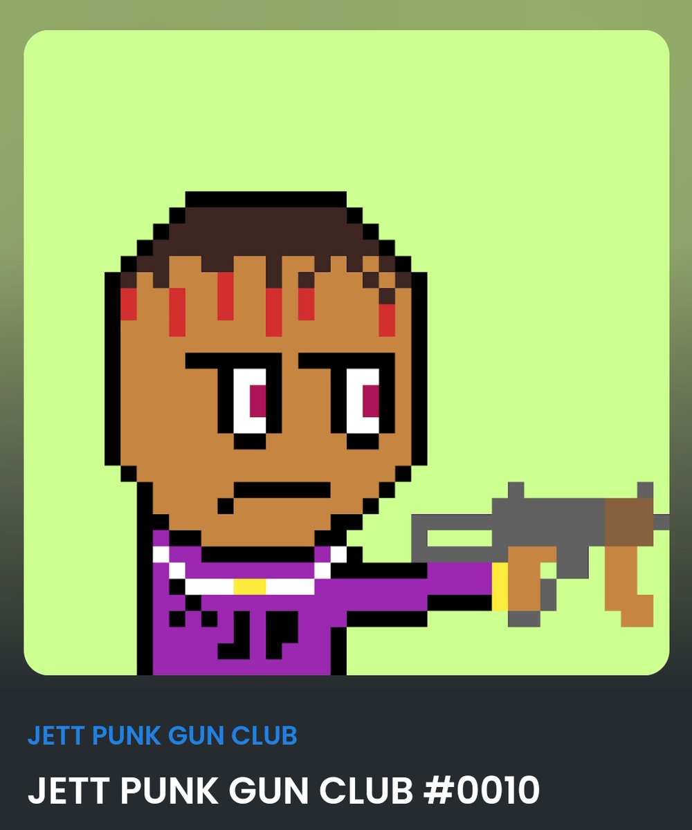 Since we have moved to the polygon blockchain JETT PUNK GUN CLUB can be distributed for completely free! I will be giving away #02, #05, #10 for free to anyone who comments on this tweet! I want to focus on growing the community first by allowing easy access into the collection