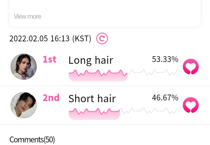 whosfan making polls for hyune's hair 2022 is treating him too well and he deserves it😭